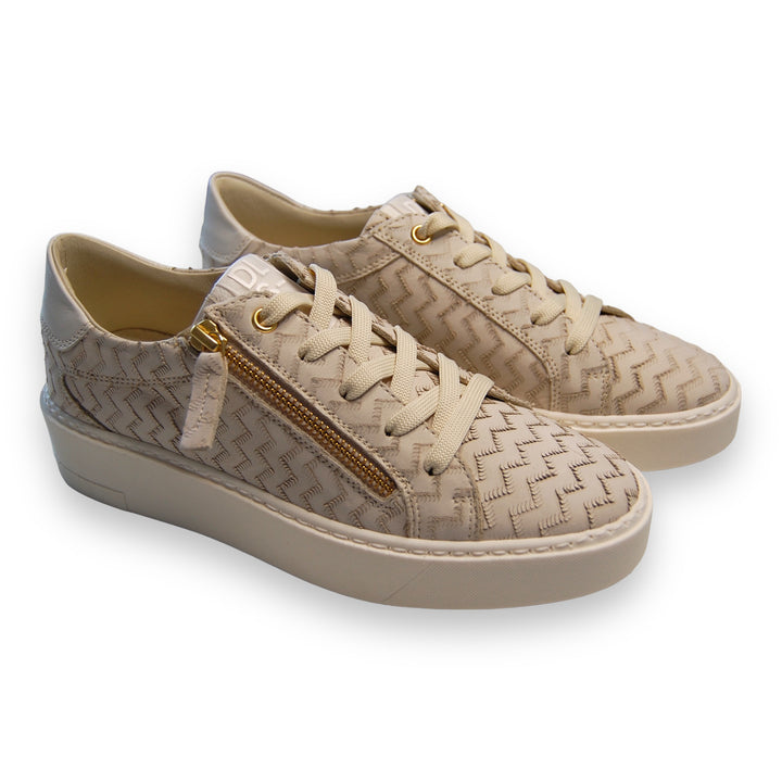 DL Sport Woven Leather Sneaker Taupe Style 5604 Zago Beige V1 pair